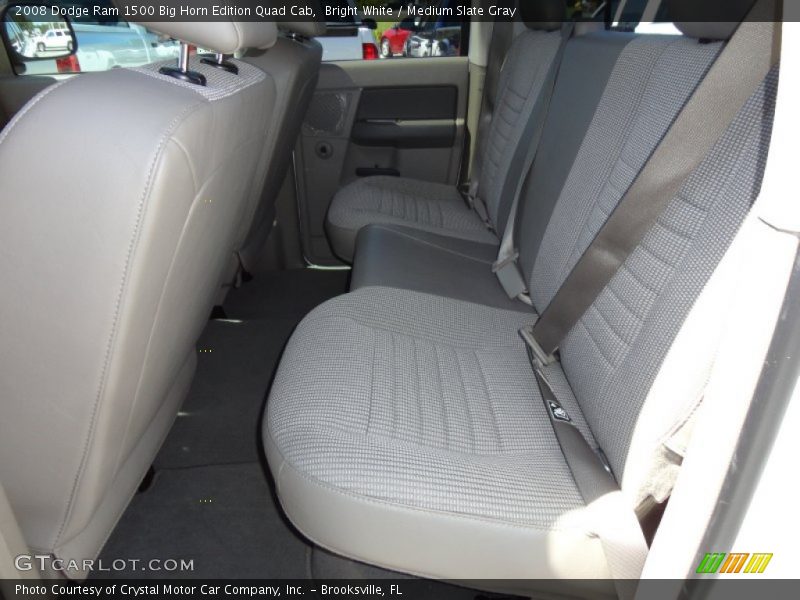 Bright White / Medium Slate Gray 2008 Dodge Ram 1500 Big Horn Edition Quad Cab