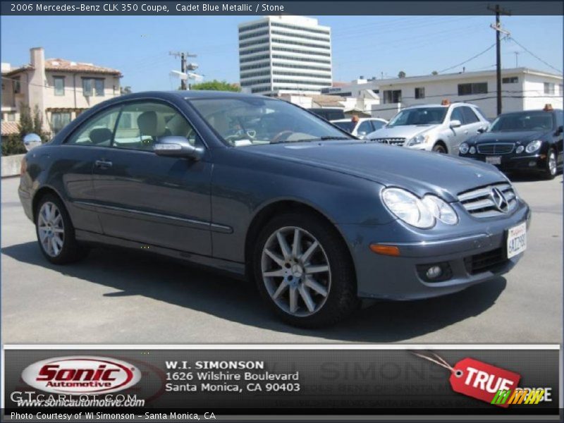 Cadet Blue Metallic / Stone 2006 Mercedes-Benz CLK 350 Coupe