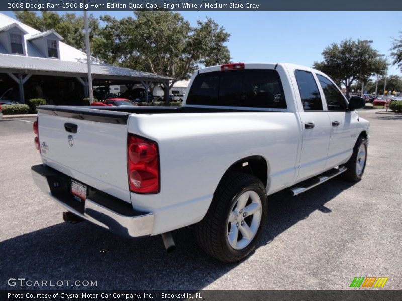 Bright White / Medium Slate Gray 2008 Dodge Ram 1500 Big Horn Edition Quad Cab