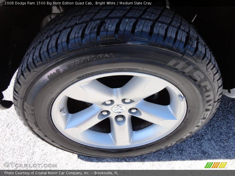 Bright White / Medium Slate Gray 2008 Dodge Ram 1500 Big Horn Edition Quad Cab
