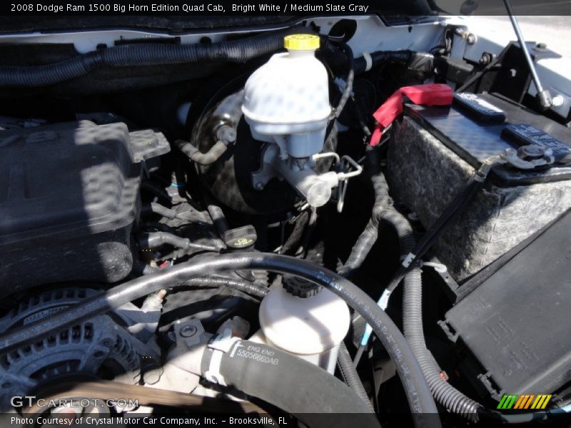 Bright White / Medium Slate Gray 2008 Dodge Ram 1500 Big Horn Edition Quad Cab