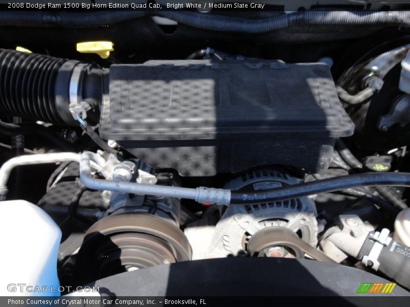 Bright White / Medium Slate Gray 2008 Dodge Ram 1500 Big Horn Edition Quad Cab