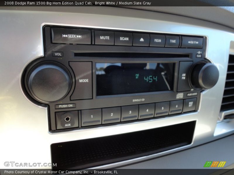 Bright White / Medium Slate Gray 2008 Dodge Ram 1500 Big Horn Edition Quad Cab