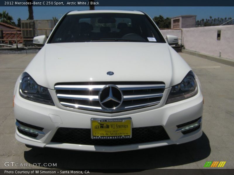 Arctic White / Black 2012 Mercedes-Benz C 250 Sport