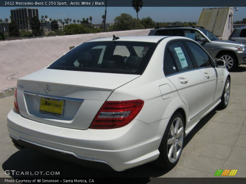 Arctic White / Black 2012 Mercedes-Benz C 250 Sport