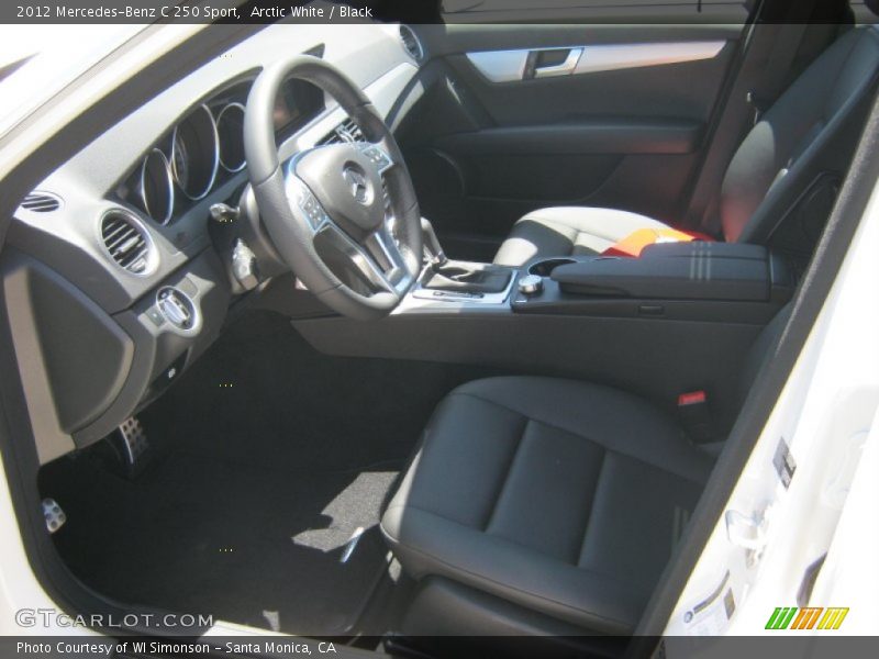 Arctic White / Black 2012 Mercedes-Benz C 250 Sport
