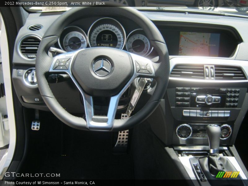 Arctic White / Black 2012 Mercedes-Benz C 250 Sport