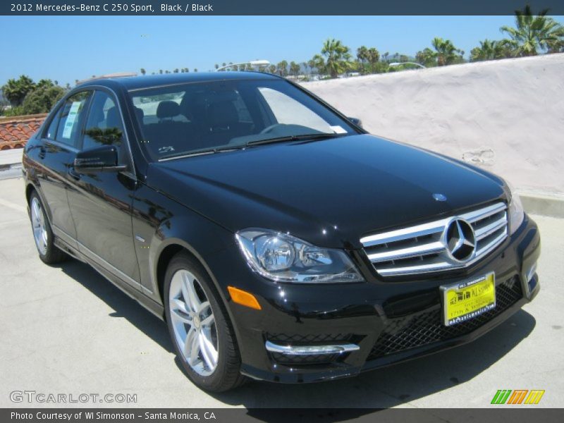 Black / Black 2012 Mercedes-Benz C 250 Sport