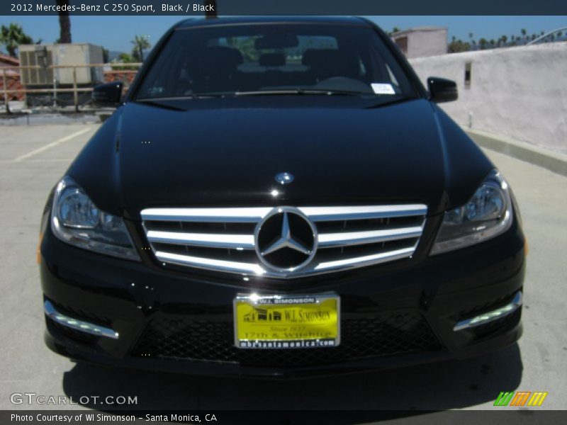 Black / Black 2012 Mercedes-Benz C 250 Sport