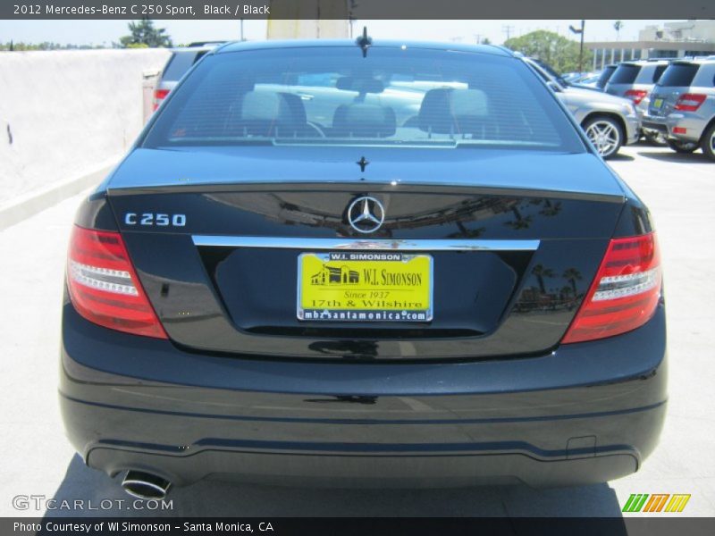Black / Black 2012 Mercedes-Benz C 250 Sport
