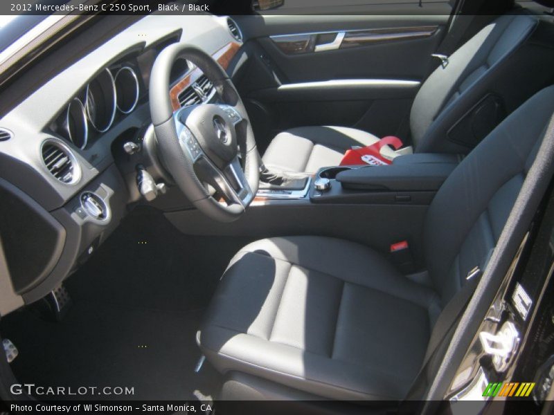 Black / Black 2012 Mercedes-Benz C 250 Sport