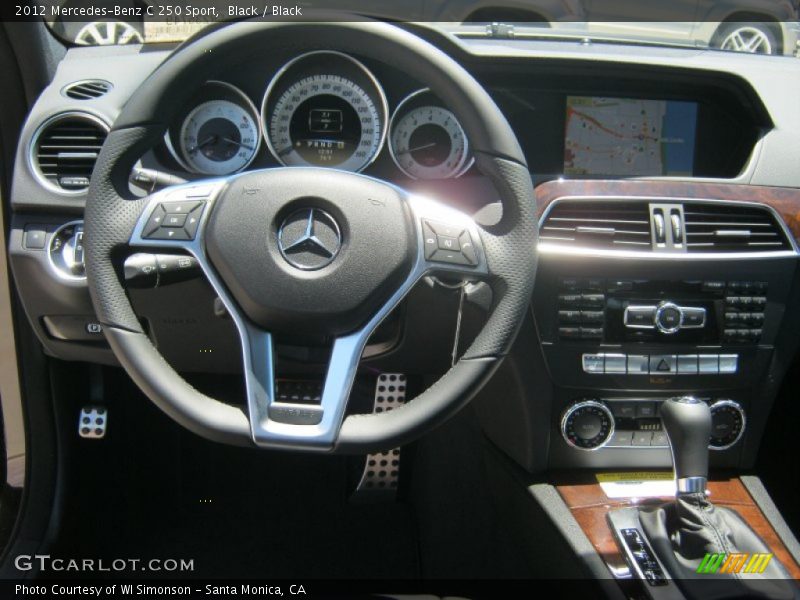 Black / Black 2012 Mercedes-Benz C 250 Sport