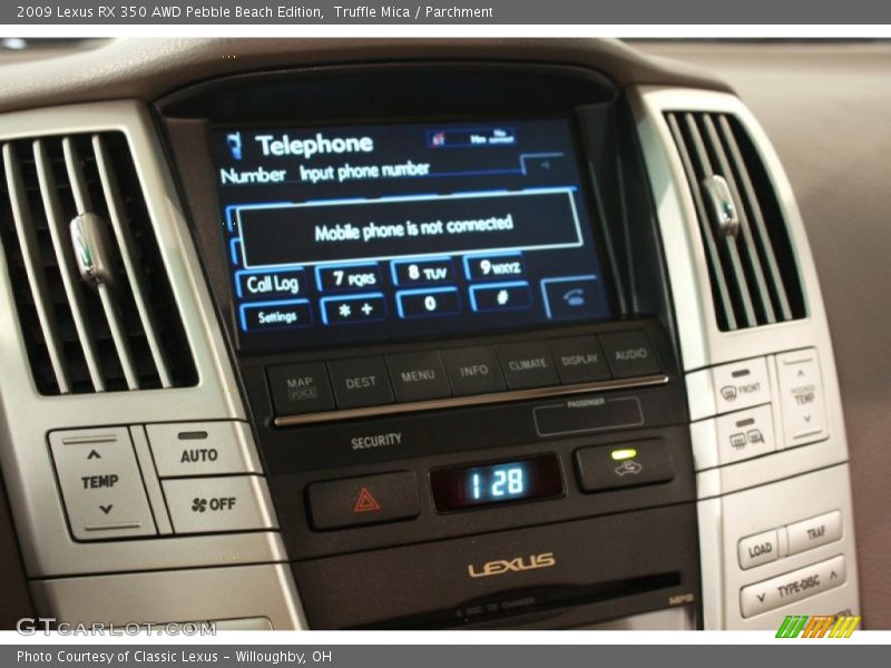Controls of 2009 RX 350 AWD Pebble Beach Edition