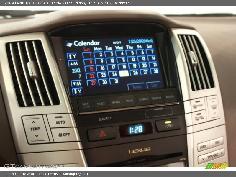 Controls of 2009 RX 350 AWD Pebble Beach Edition