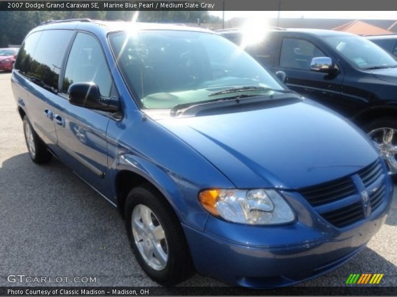 Marine Blue Pearl / Medium Slate Gray 2007 Dodge Grand Caravan SE