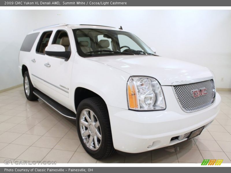 Summit White / Cocoa/Light Cashmere 2009 GMC Yukon XL Denali AWD