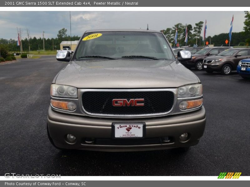 Pewter Metallic / Neutral 2001 GMC Sierra 1500 SLT Extended Cab 4x4