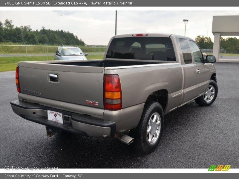 Pewter Metallic / Neutral 2001 GMC Sierra 1500 SLT Extended Cab 4x4
