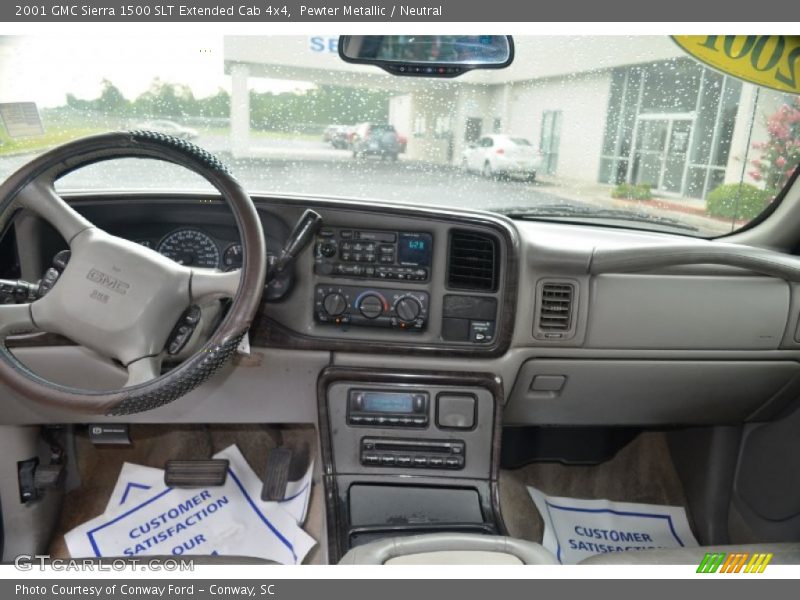 Pewter Metallic / Neutral 2001 GMC Sierra 1500 SLT Extended Cab 4x4