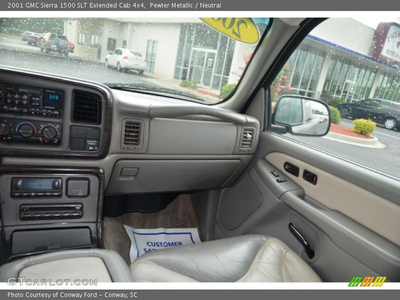 Pewter Metallic / Neutral 2001 GMC Sierra 1500 SLT Extended Cab 4x4