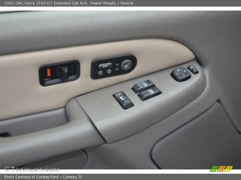 Pewter Metallic / Neutral 2001 GMC Sierra 1500 SLT Extended Cab 4x4