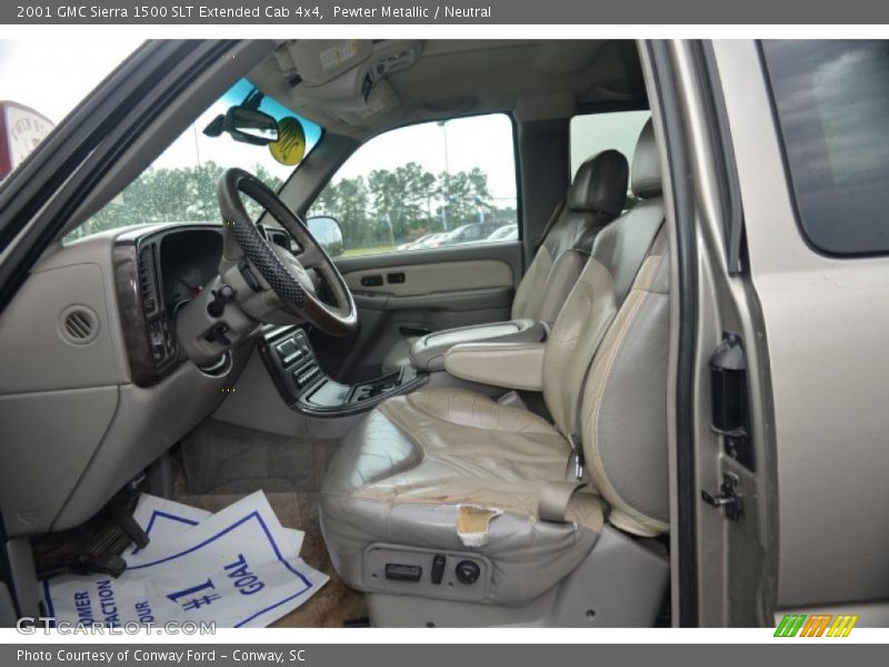 Pewter Metallic / Neutral 2001 GMC Sierra 1500 SLT Extended Cab 4x4
