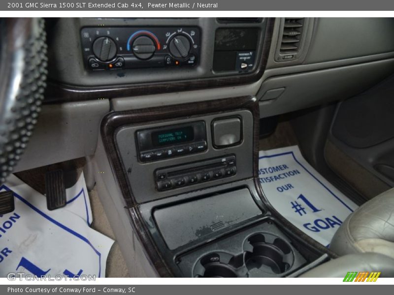 Pewter Metallic / Neutral 2001 GMC Sierra 1500 SLT Extended Cab 4x4