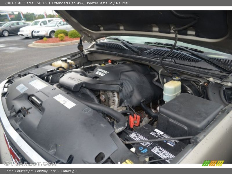 Pewter Metallic / Neutral 2001 GMC Sierra 1500 SLT Extended Cab 4x4