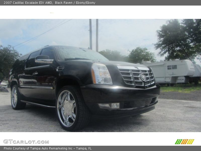 Black Raven / Ebony/Ebony 2007 Cadillac Escalade ESV AWD