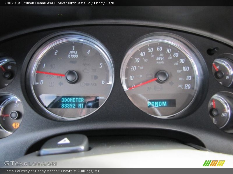 Silver Birch Metallic / Ebony Black 2007 GMC Yukon Denali AWD