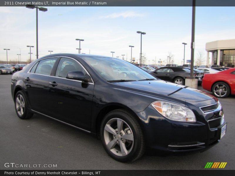Imperial Blue Metallic / Titanium 2011 Chevrolet Malibu LT