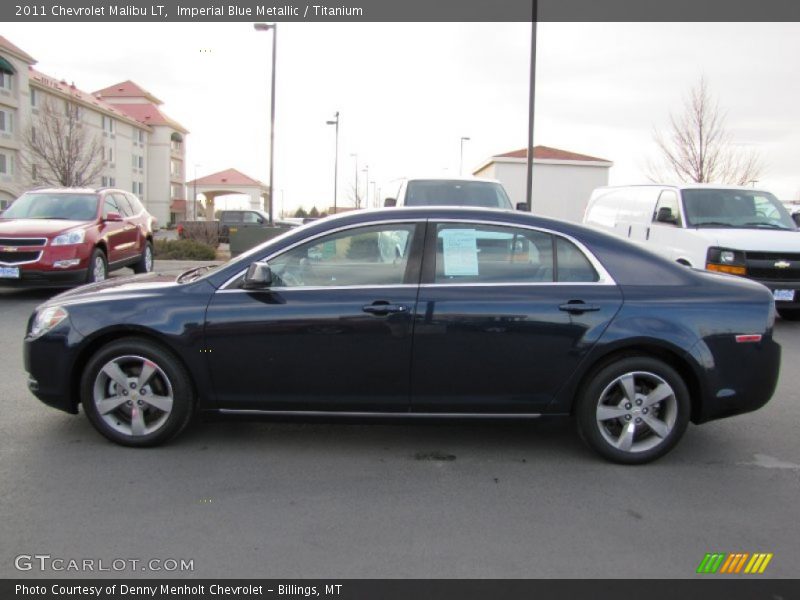 Imperial Blue Metallic / Titanium 2011 Chevrolet Malibu LT