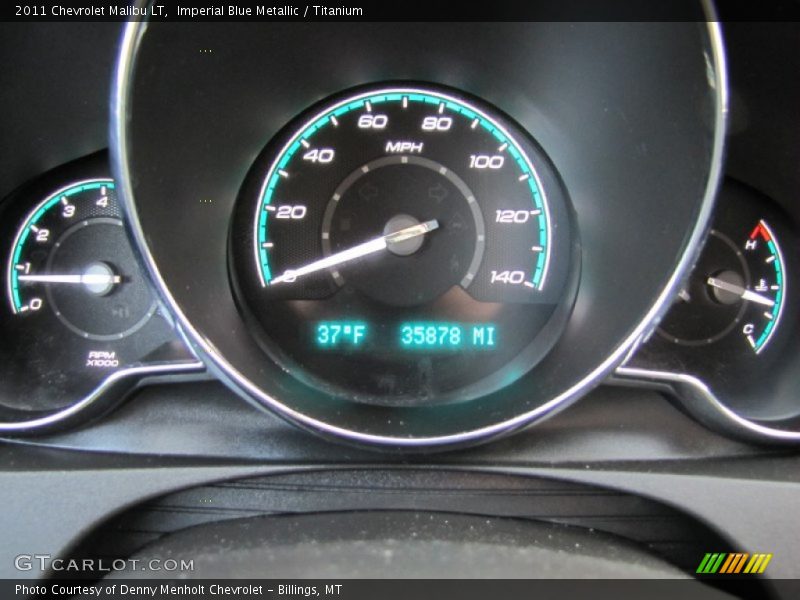 Imperial Blue Metallic / Titanium 2011 Chevrolet Malibu LT
