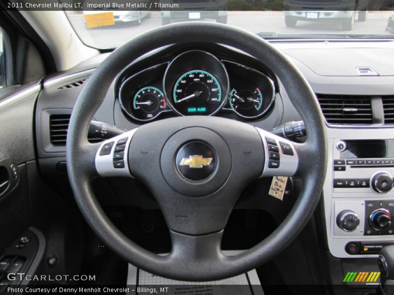 Imperial Blue Metallic / Titanium 2011 Chevrolet Malibu LT