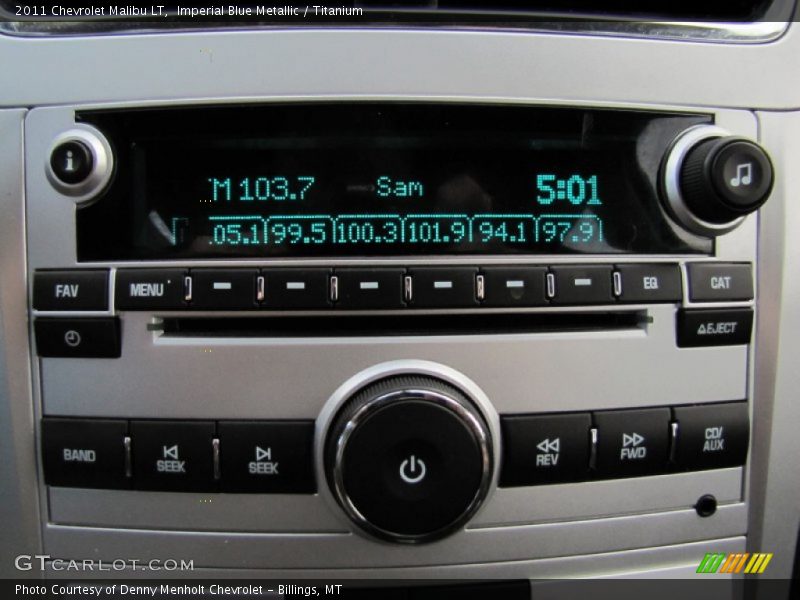 Imperial Blue Metallic / Titanium 2011 Chevrolet Malibu LT