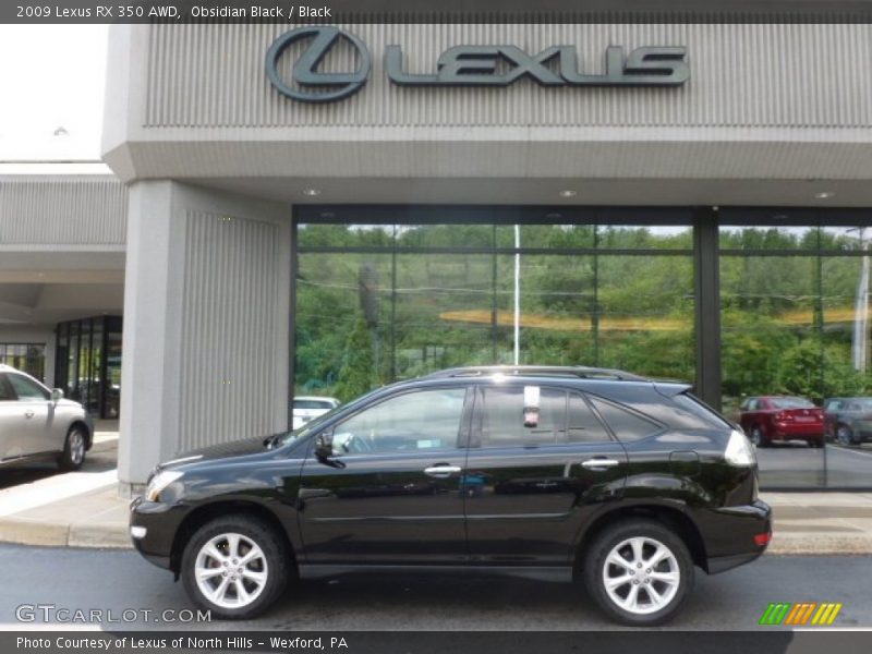 Obsidian Black / Black 2009 Lexus RX 350 AWD