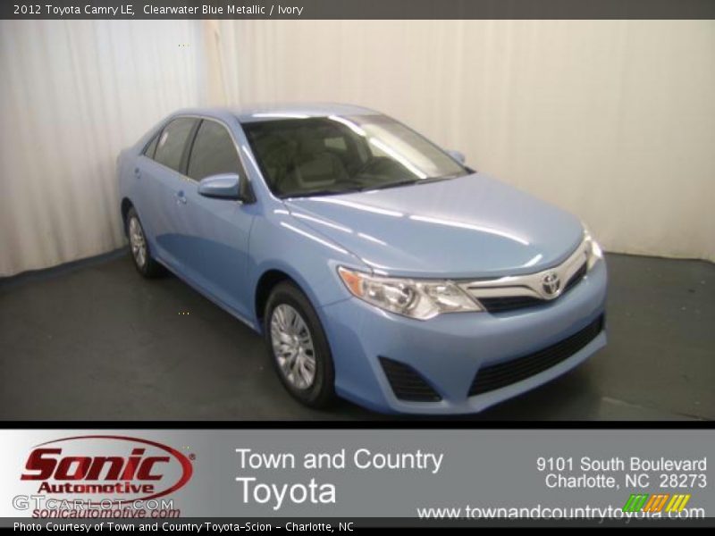 Clearwater Blue Metallic / Ivory 2012 Toyota Camry LE