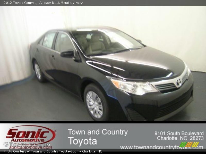 Attitude Black Metallic / Ivory 2012 Toyota Camry L