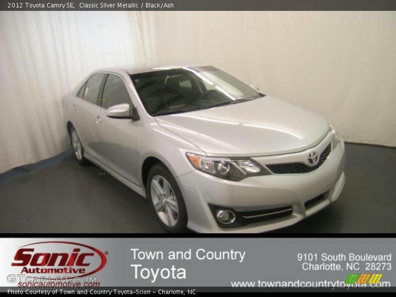 Classic Silver Metallic / Black/Ash 2012 Toyota Camry SE