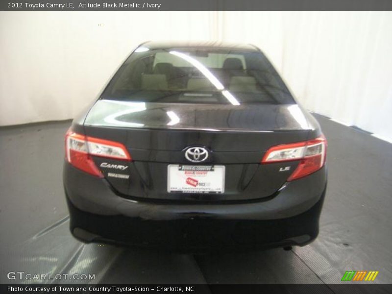 Attitude Black Metallic / Ivory 2012 Toyota Camry LE