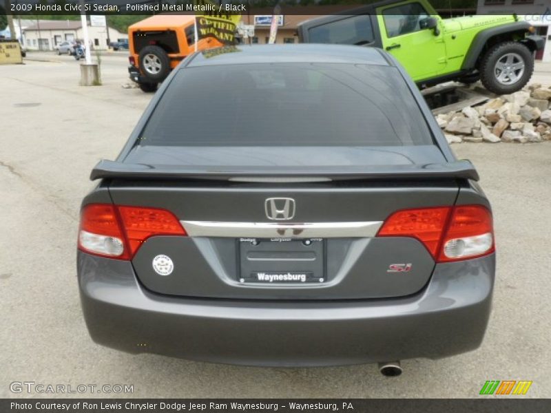 Polished Metal Metallic / Black 2009 Honda Civic Si Sedan