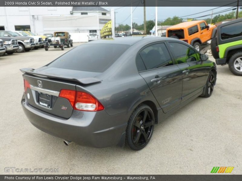 Polished Metal Metallic / Black 2009 Honda Civic Si Sedan