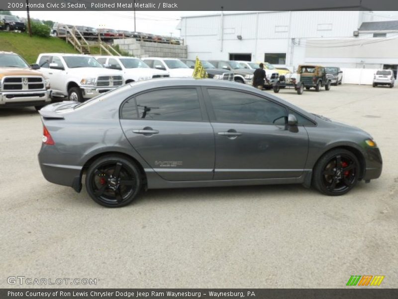 Polished Metal Metallic / Black 2009 Honda Civic Si Sedan