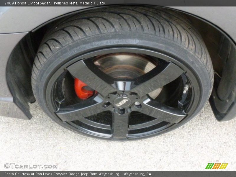 Polished Metal Metallic / Black 2009 Honda Civic Si Sedan