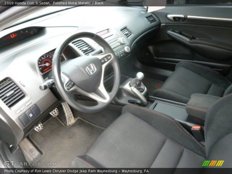 Polished Metal Metallic / Black 2009 Honda Civic Si Sedan