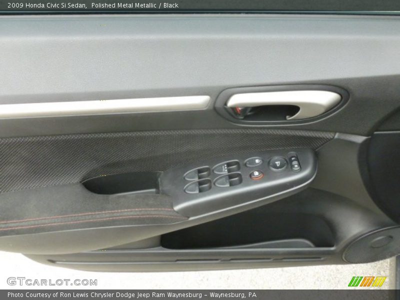 Polished Metal Metallic / Black 2009 Honda Civic Si Sedan