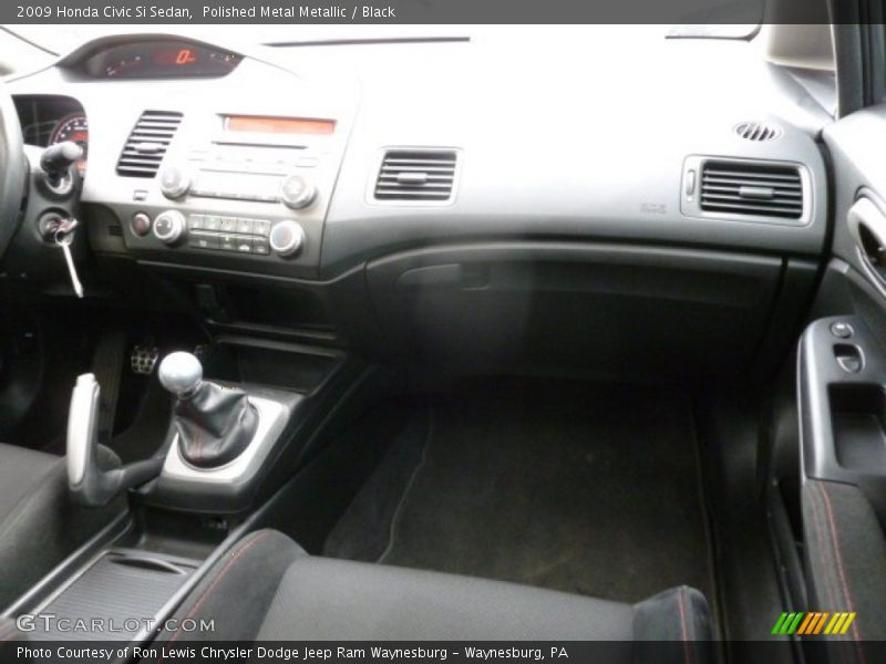 Polished Metal Metallic / Black 2009 Honda Civic Si Sedan