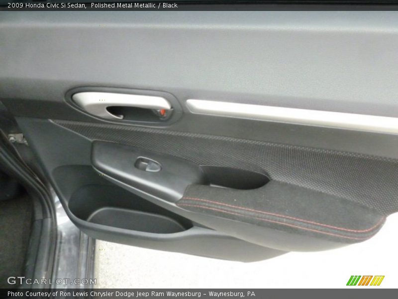 Polished Metal Metallic / Black 2009 Honda Civic Si Sedan