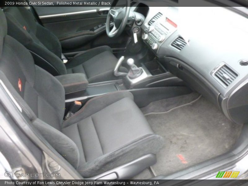 Polished Metal Metallic / Black 2009 Honda Civic Si Sedan
