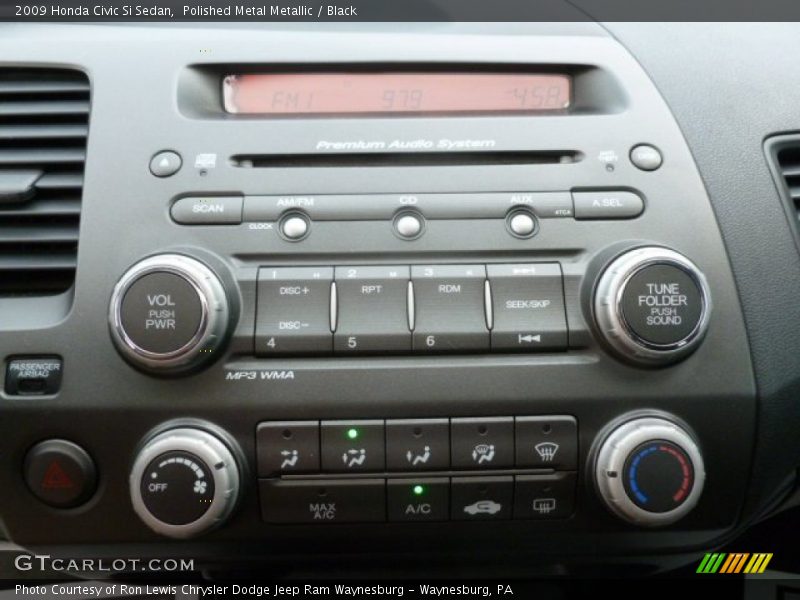 Polished Metal Metallic / Black 2009 Honda Civic Si Sedan